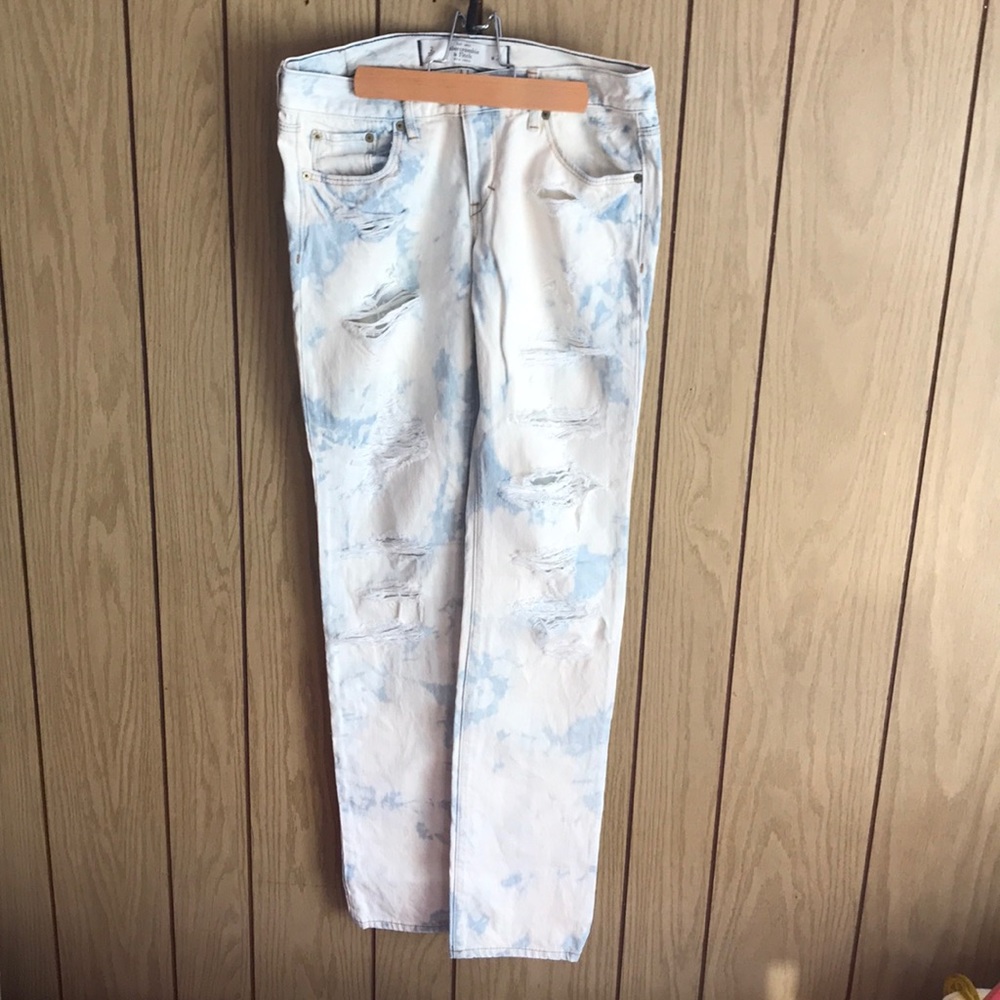 Abercrombie and Fitch Acid Wash Shredded Jeans